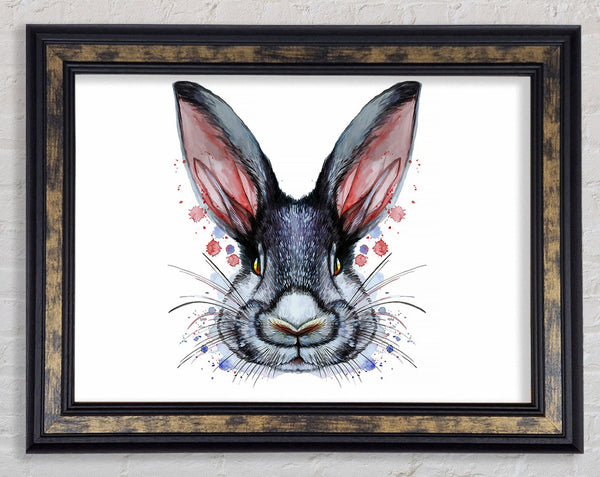 Pink Rabbit Ears Framed Print