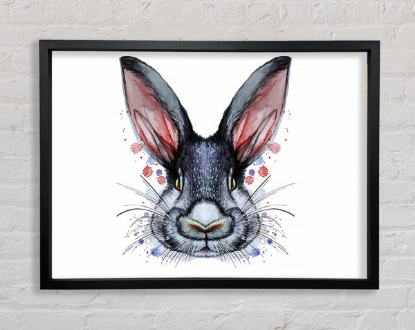 Pink Rabbit Ears Framed Print