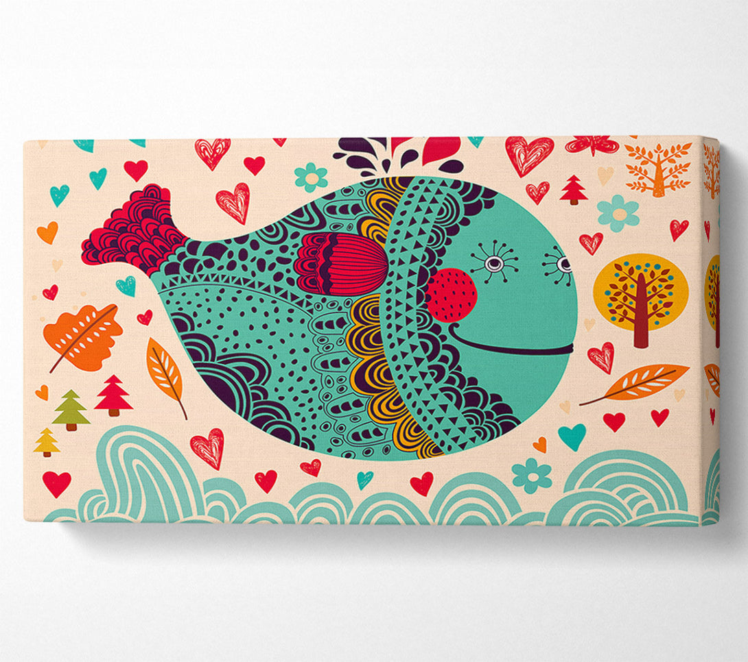  A Canvas Print of Pufferfish Love Canvas Art