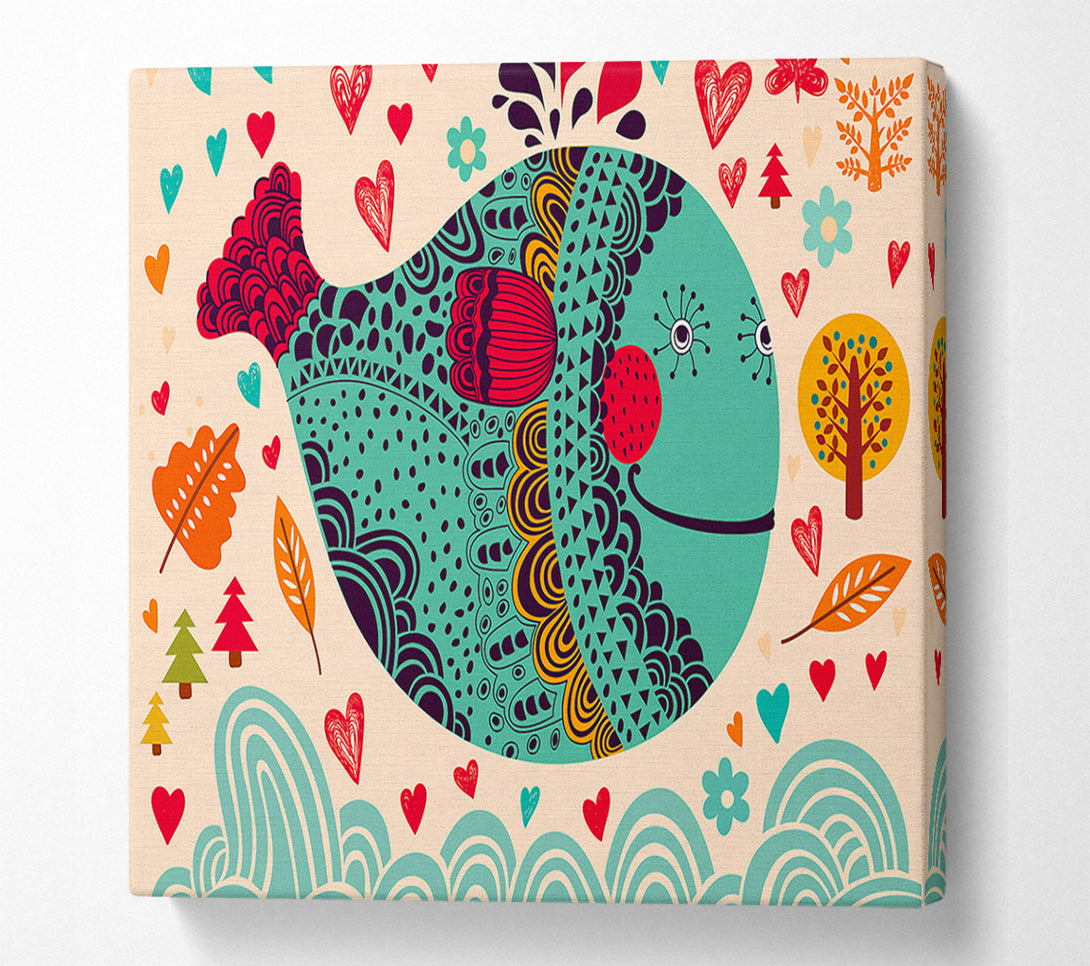  A Canvas Print of Pufferfish Love Canvas Art