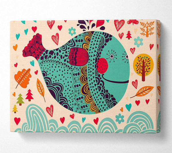 A Canvas Print of Pufferfish Love Canvas Art