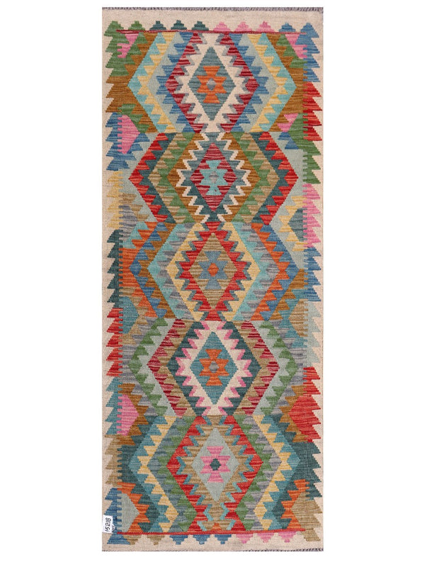 Maimana Afghanistan Kilim Rug - 194 x81 cm