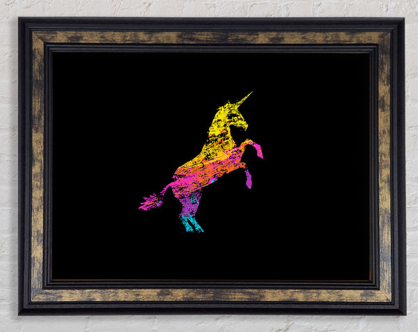 Rainbow Unicorn Framed Print