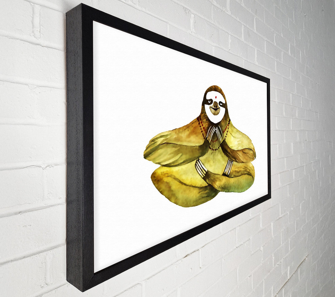  A Canvas Print of Meditating Sloth Canvas Print