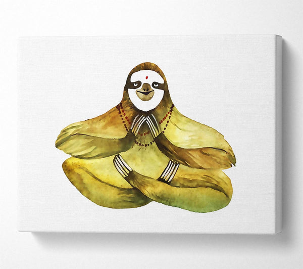  A Canvas Print of Meditating Sloth Canvas Print