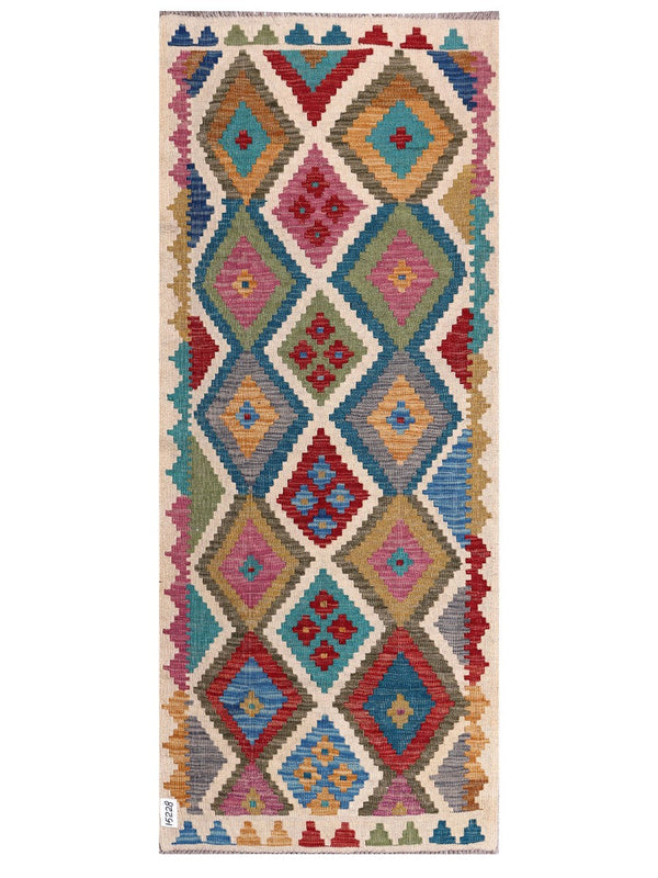 Maimana Afghanistan Kilim Rug - 193 x80 cm