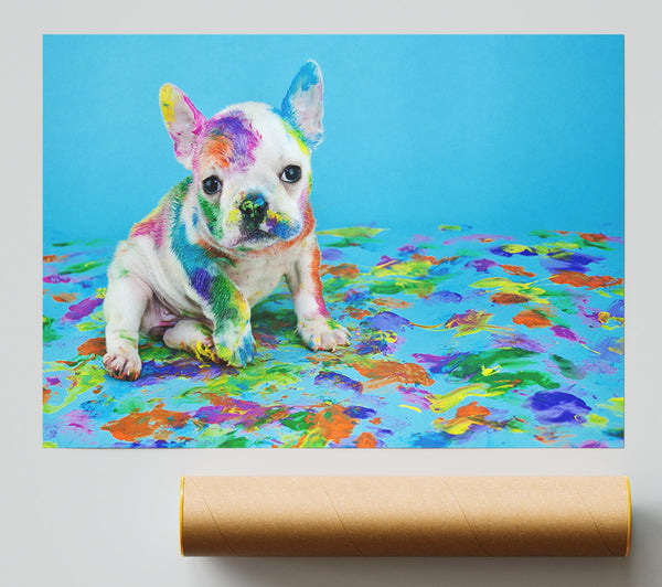 French Bulldog Paint Party Poster