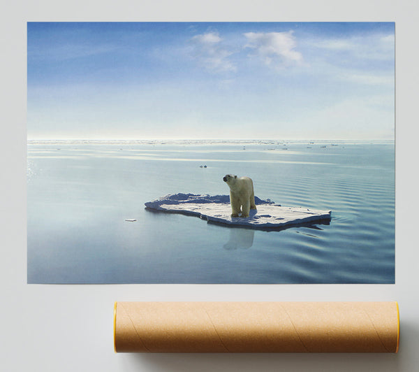 Floating Polar Bear Giclee Print