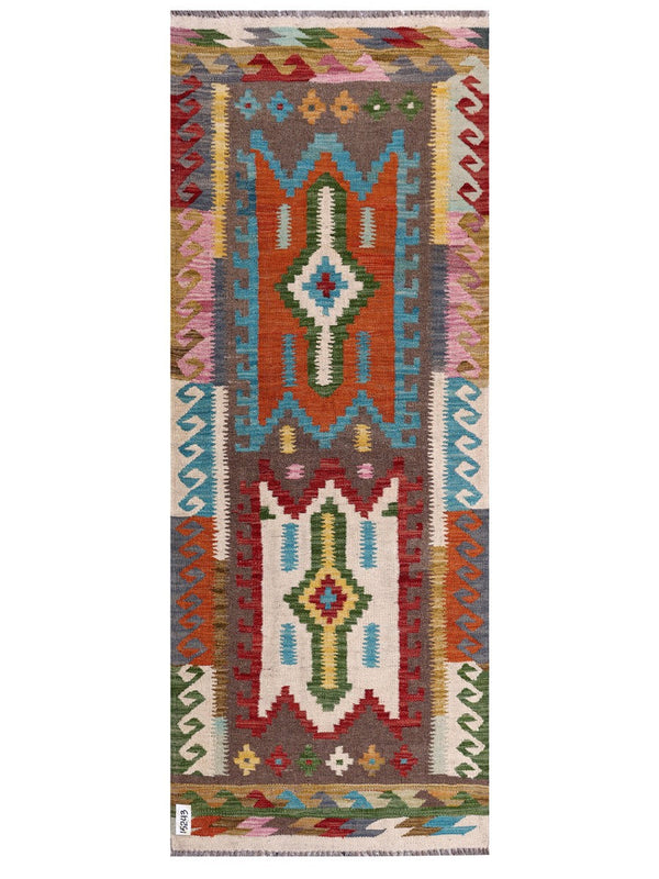 Maimana Afghanistan Kilim Rug - 202 x78 cm