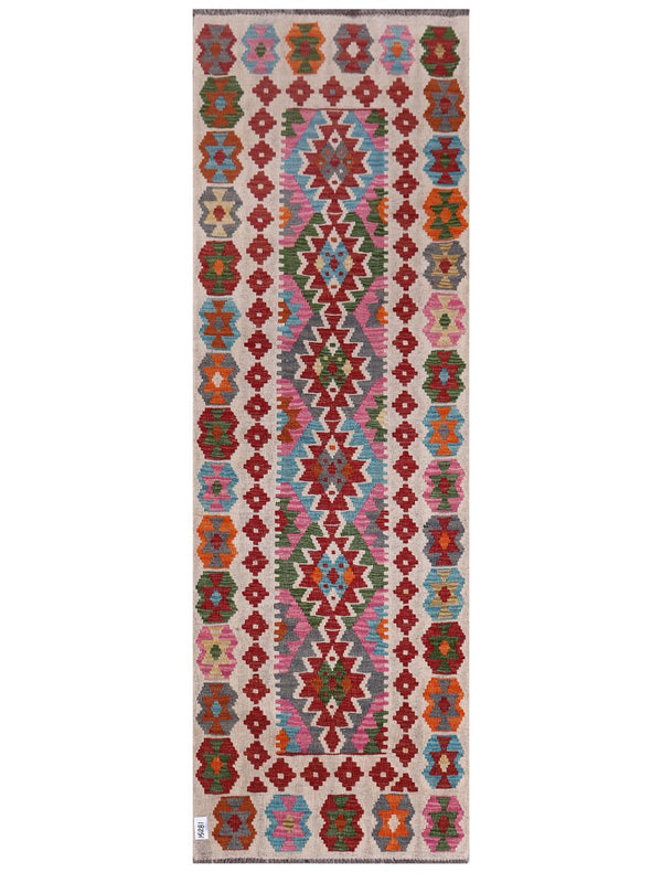 Maimana Afghanistan Kilim Rug - 254 x 84 cm