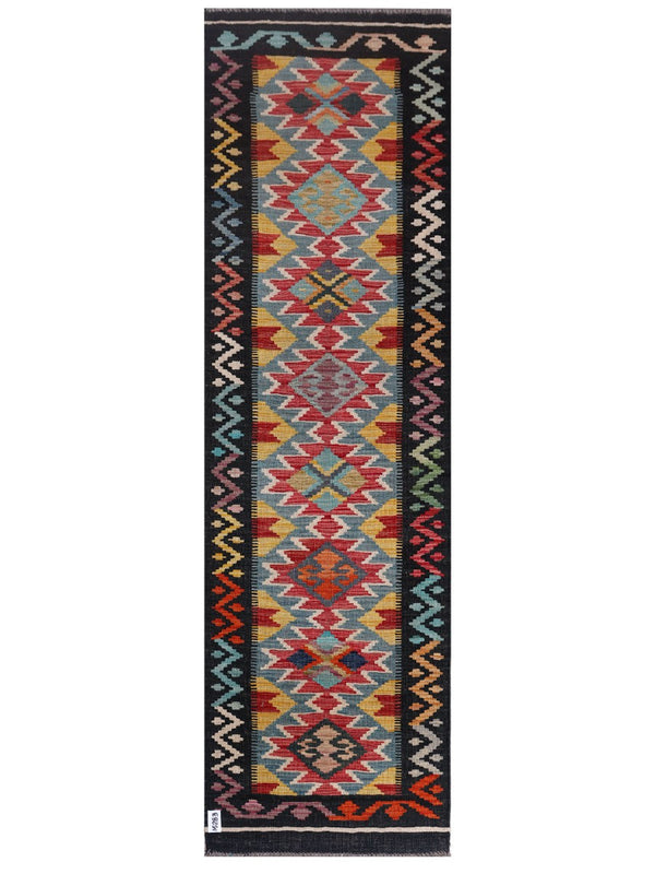 Maimana Afghanistan Kilim Runner - 249 x 74 cm