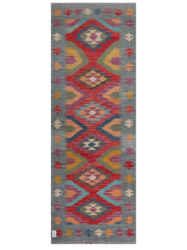 Maimana Afghanistan Kilim Rug - 241 x 87 cm