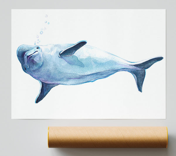 Dolphin Bubbles Print