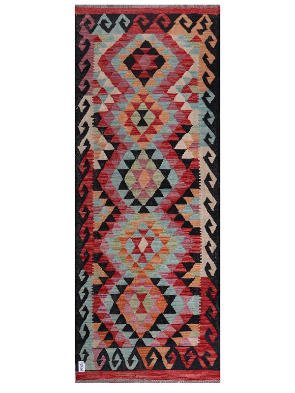 Maimana Afghanistan Kilim Rug - 221 x87 cm