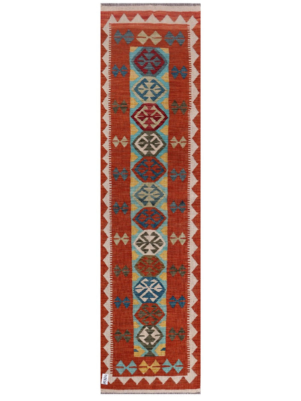 Maimana Afghanistan Kilim Rug - 245 x 64 cm