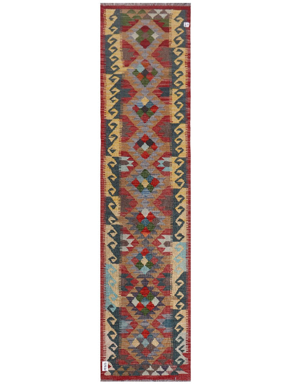 Maimana Afghanistan Kilim Rug - 258 x 63 cm