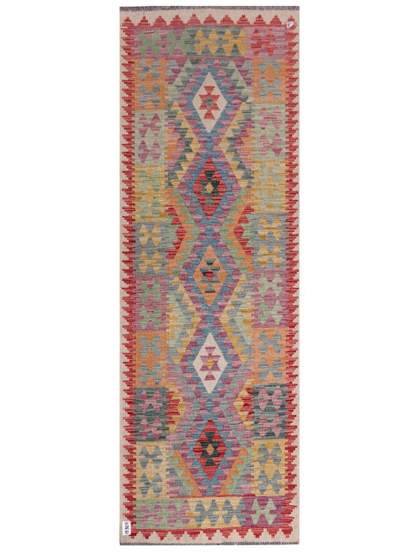 Maimana Afghanistan Kilim Rug - 247 x84 cm