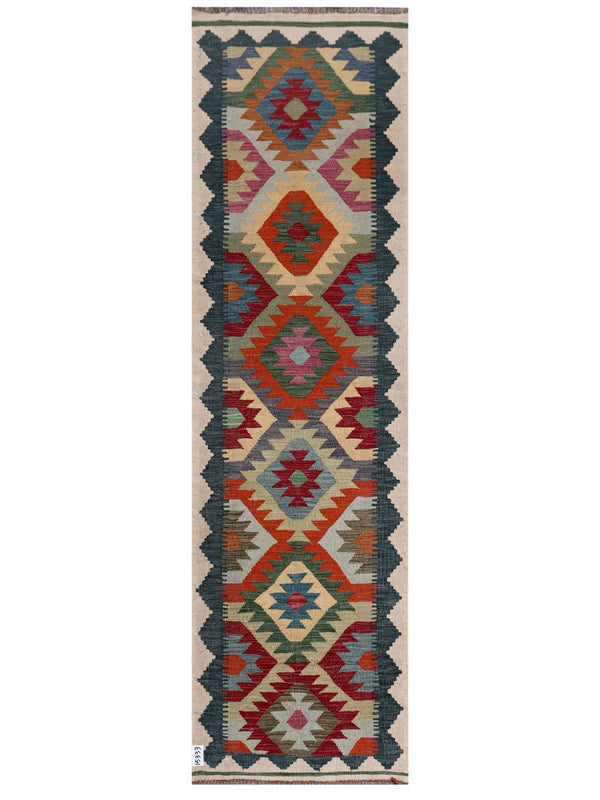Maimana Afghanistan Kilim Runner - 253 x 72 cm