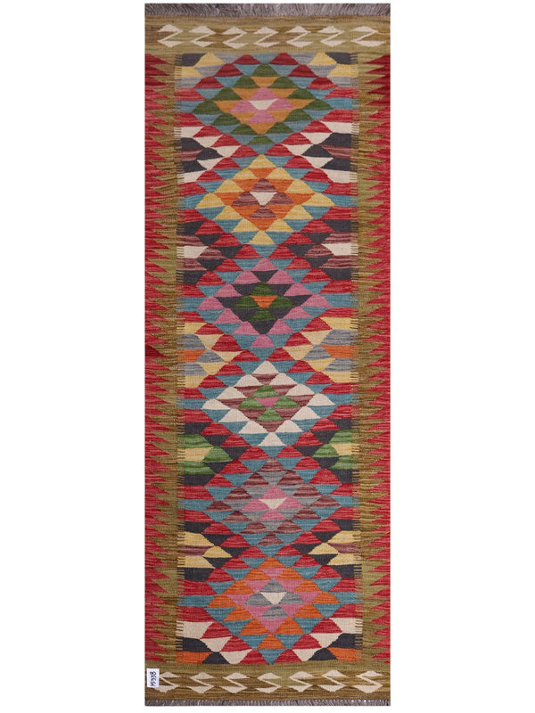 Maimana Afghanistan Kilim Rug - 243 x85 cm