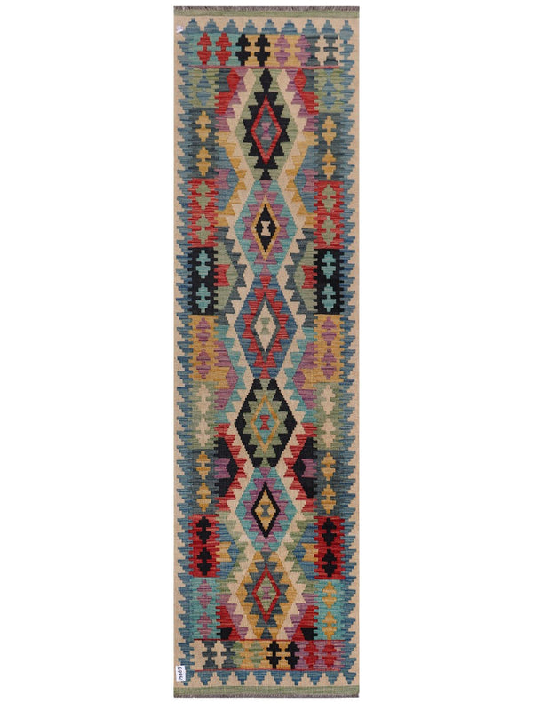 Maimana Afghanistan Kilim Runner - 285 x 78 cm