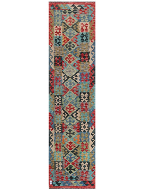 Maimana Afghanistan Kilim Runner - 295 x 75 cm