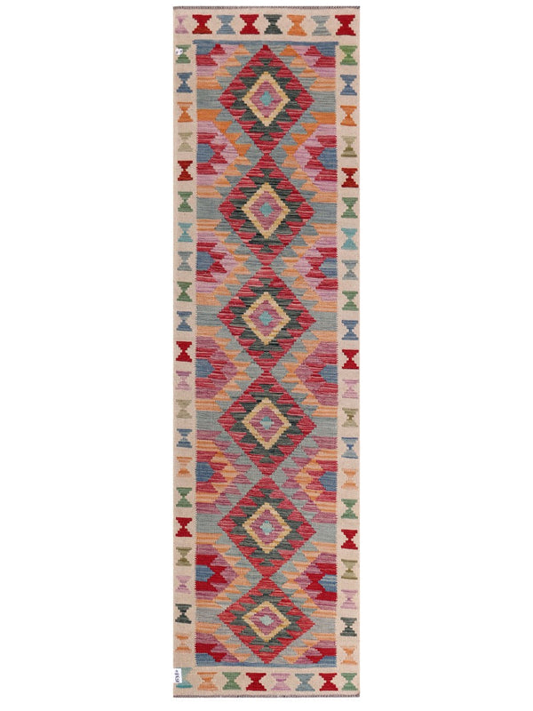 Maimana Afghanistan Kilim Runner - 298 x 82 cm