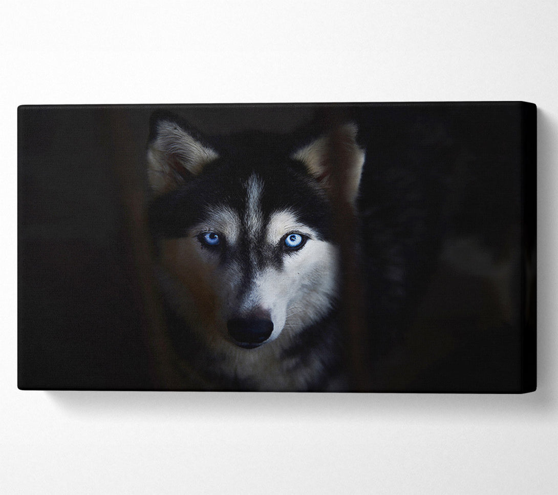 A Canvas Print of Husky Dog Wolf Face Canvas Wall Art