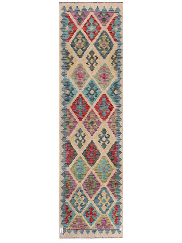 Maimana Afghanistan Kilim Runner - 293 x 80 cm