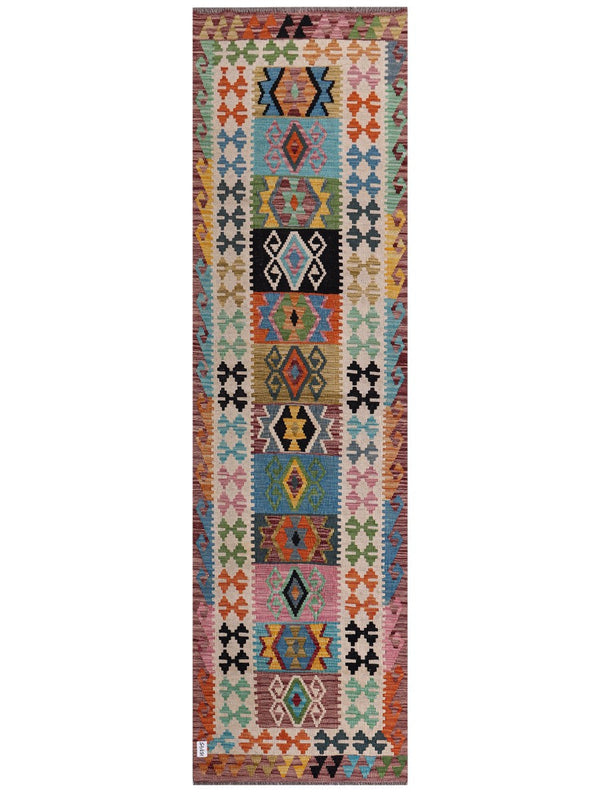 Maimana Afghanistan Kilim Runner - 302 x 85 cm