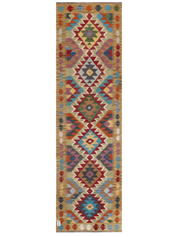 Maimana Afghanistan Kilim Runner - 296 x 86 cm