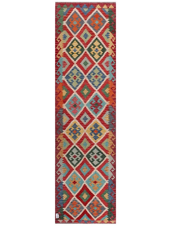 Maimana Afghanistan Kilim Runner - 301 x 84 cm
