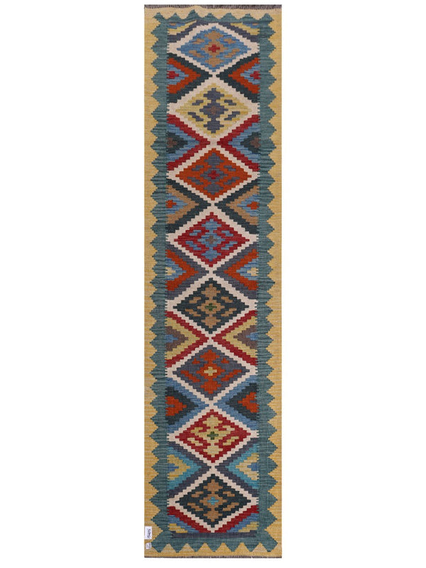 Maimana Afghanistan Kilim Runner - 308 x 78 cm