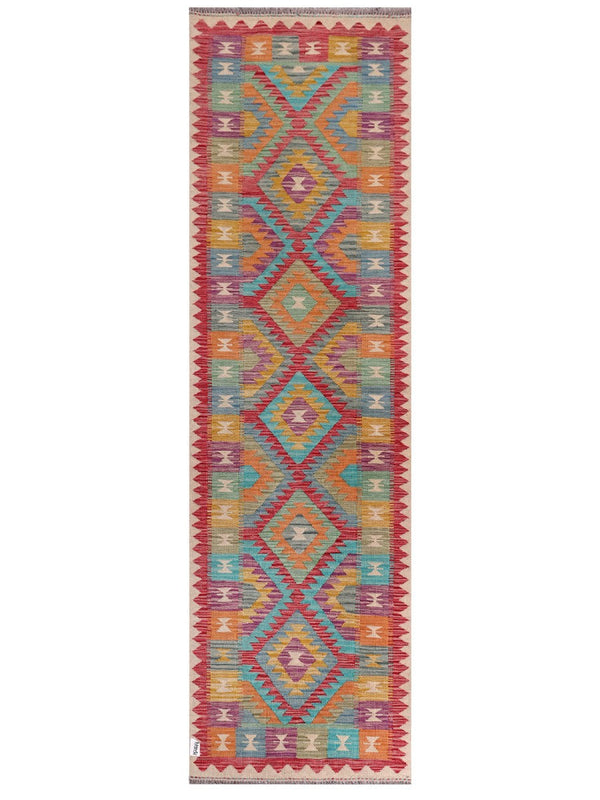 Maimana Afghanistan Kilim Runner - 299 x 87 cm