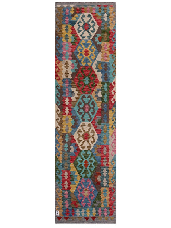 Maimana Afghanistan Kilim Runner - 298 x 84 cm