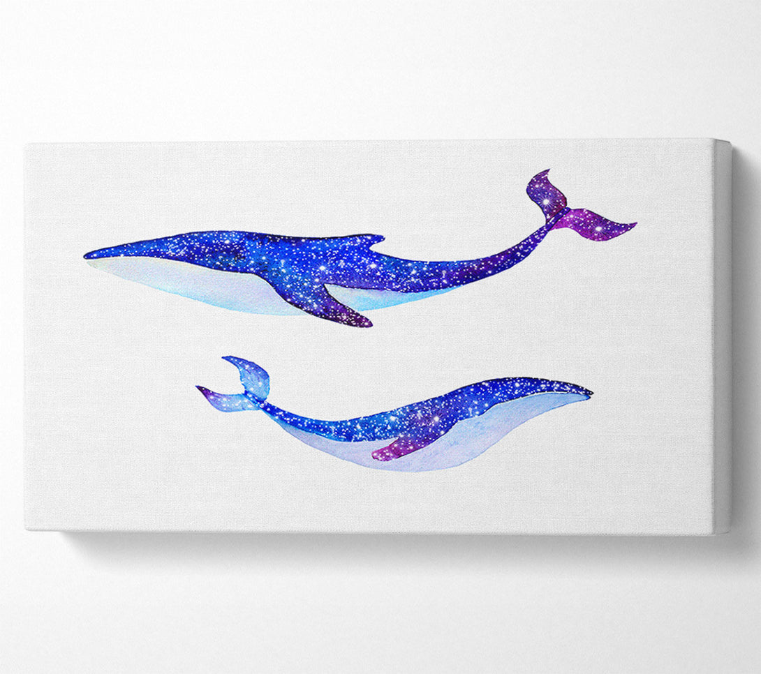  A Canvas Print of Twinkling Whales Canvas Wall Art