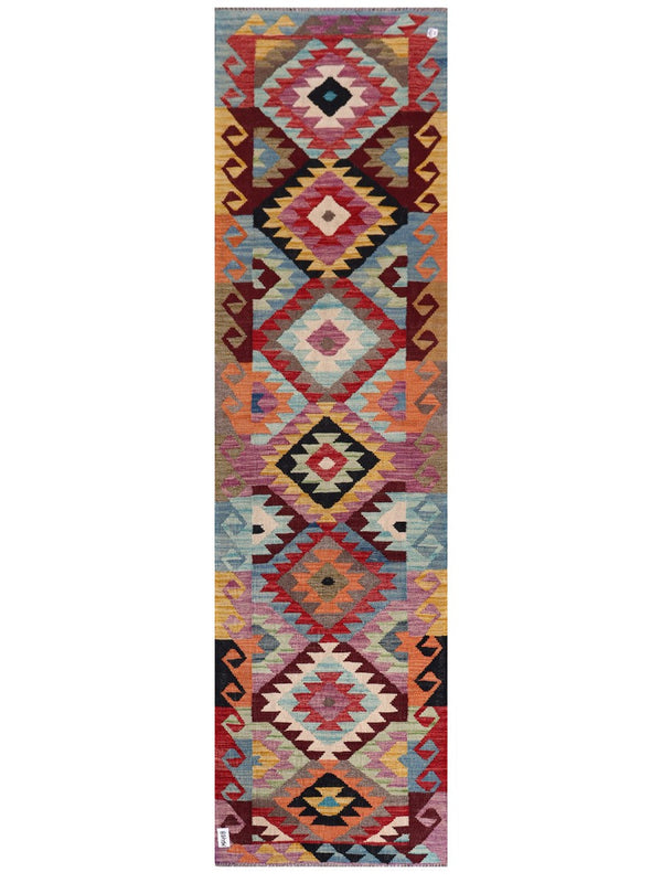 Maimana Afghanistan Kilim Runner - 290 x 80 cm