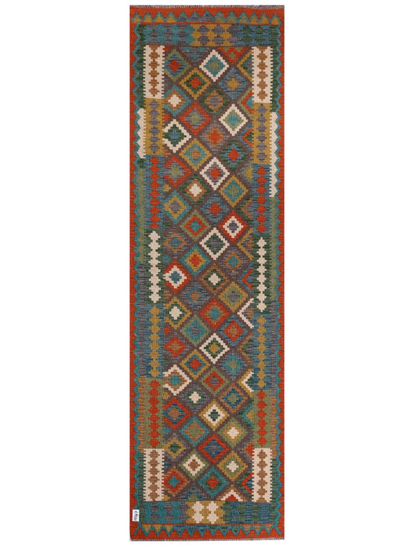Maimana Afghanistan Kilim Runner - 296 x 87 cm