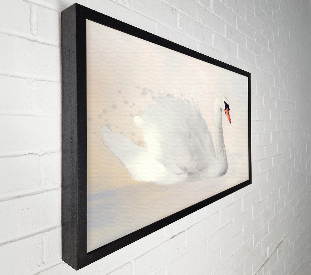  A Canvas Print of Stunning Swan Splash Canvas Wall Art