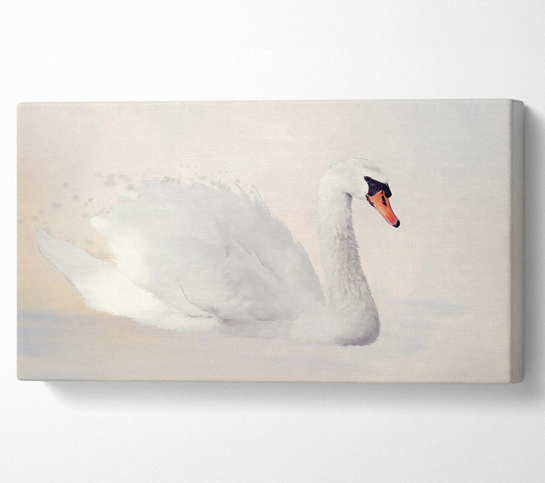  A Canvas Print of Stunning Swan Splash Canvas Wall Art