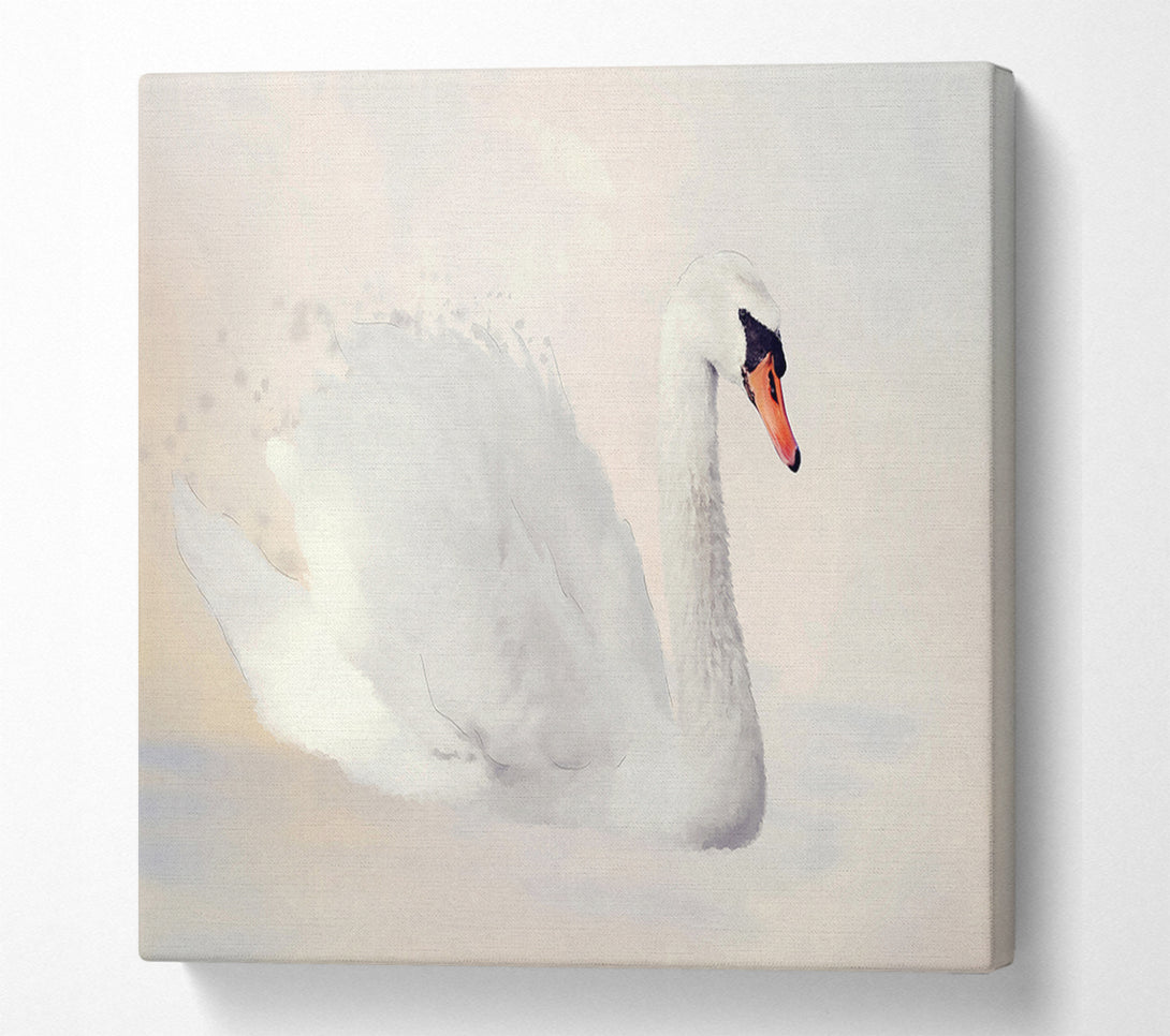 A Canvas Print of Stunning Swan Splash Canvas Wall Art