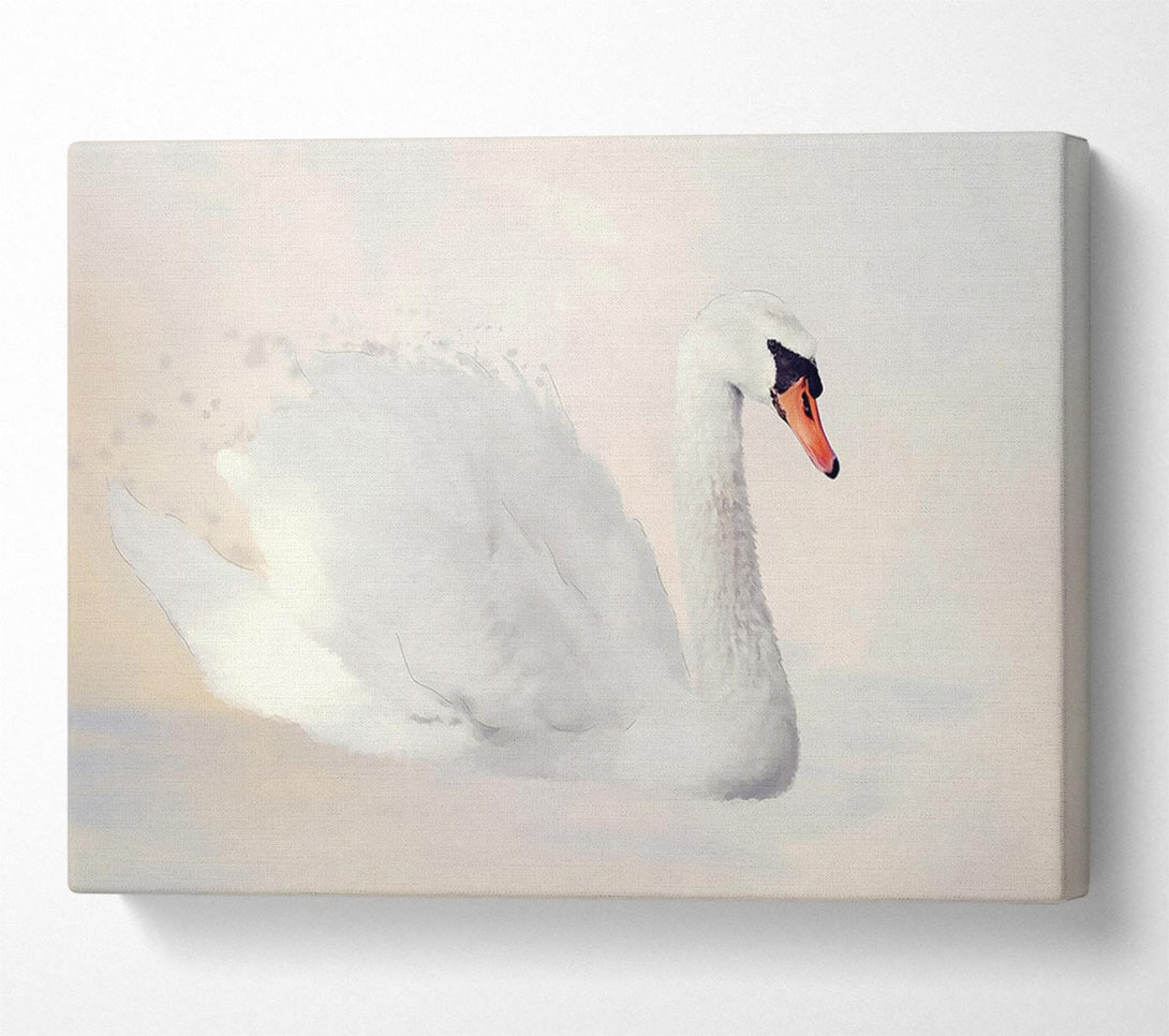  A Canvas Print of Stunning Swan Splash Canvas Wall Art