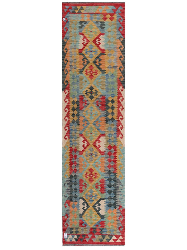 Maimana Afghanistan Kilim Runner - 301 x 79 cm
