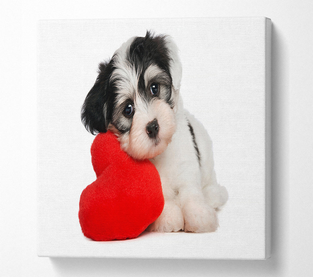  A Canvas Print of Puppy Love Canvas Wall Art
