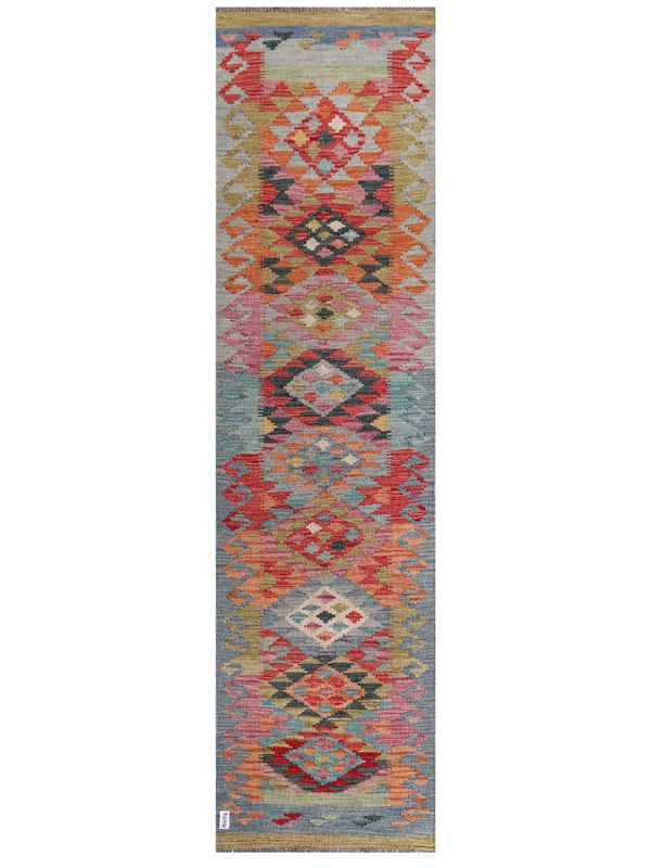 Maimana Afghanistan Kilim Runner - 299 x 79 cm