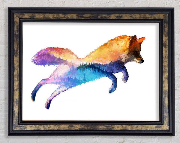 Fox Pounce Framed Print