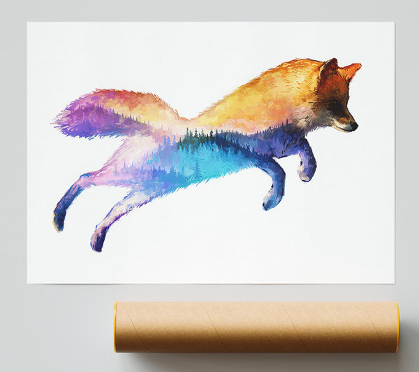 Fox Pounce Print