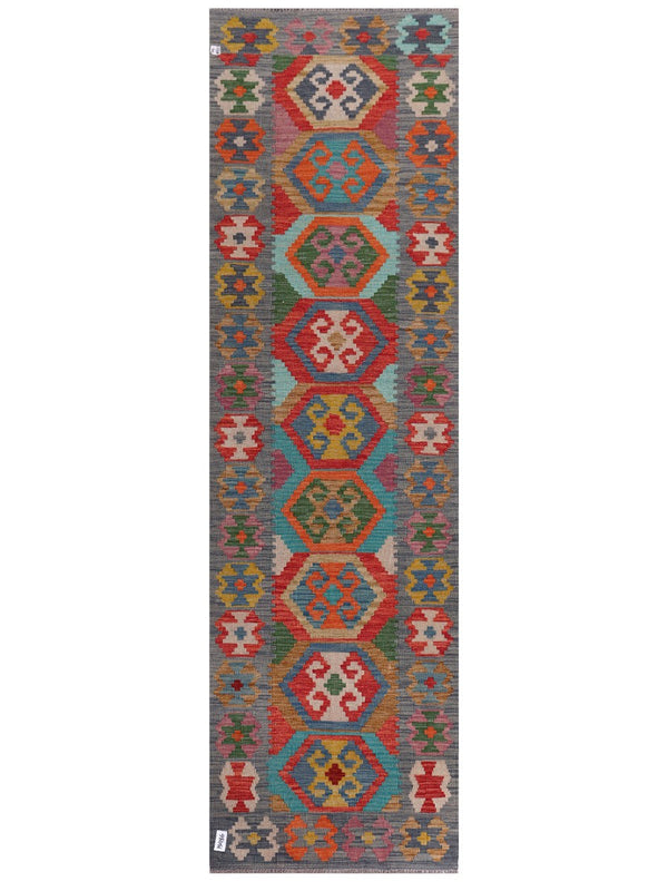 Maimana Afghanistan Kilim Runner - 300 x 88 cm