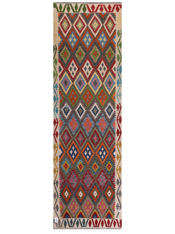 Maimana Afghanistan Kilim Runner - 302 x 93 cm