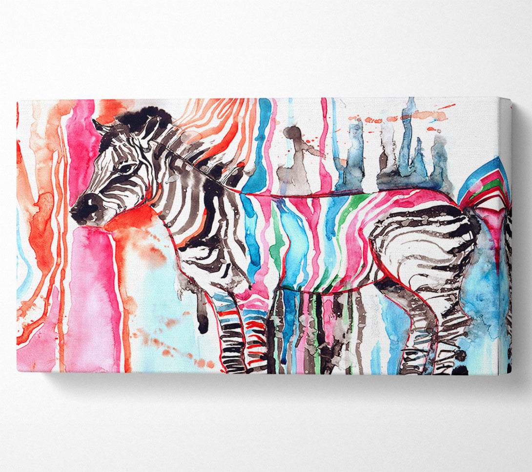  A Canvas Print of Funky Zebra Canvas Art