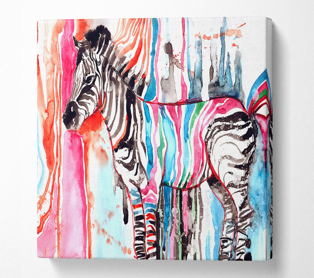  A Canvas Print of Funky Zebra Canvas Art